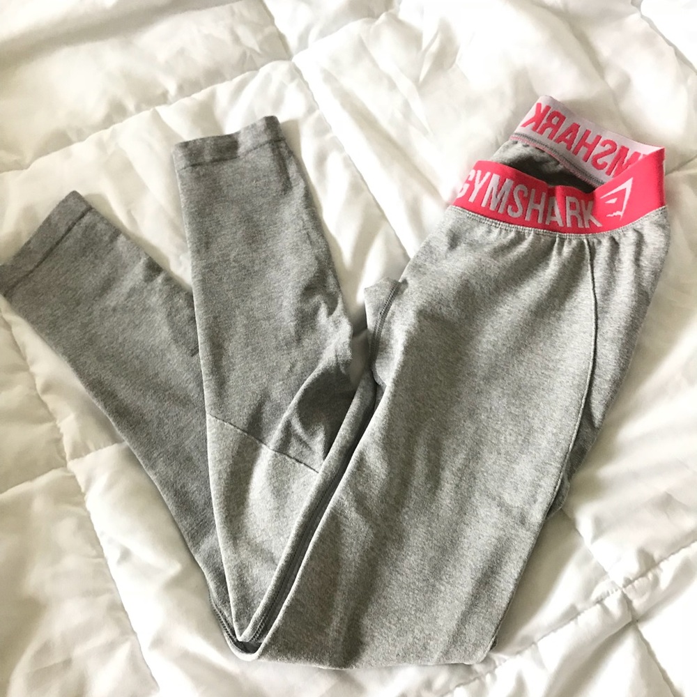 Gymshark Flex Leggings Gray/Pink Size Small